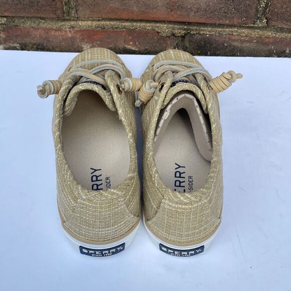 Sperry Top Sider Seacoast Sparkle Gold Canvas Sneaker Size 5 NEW - Picture 4 of 9